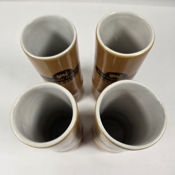 Round House Aiea Hawaii Tiki Mug 14 oz Bamboo Daga 7" Set Of 4 - Picture 3 of 8